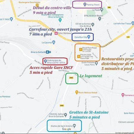 Logement A Brive Avec Terrasse Et Climatisation - Pres De La Gare Et Du Centre-Ville - Wifi Et Stationnement Gratuit Esterno foto